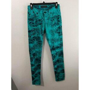 Rock & republic Berlin Tie Dye Teal Green Jeans Size 0